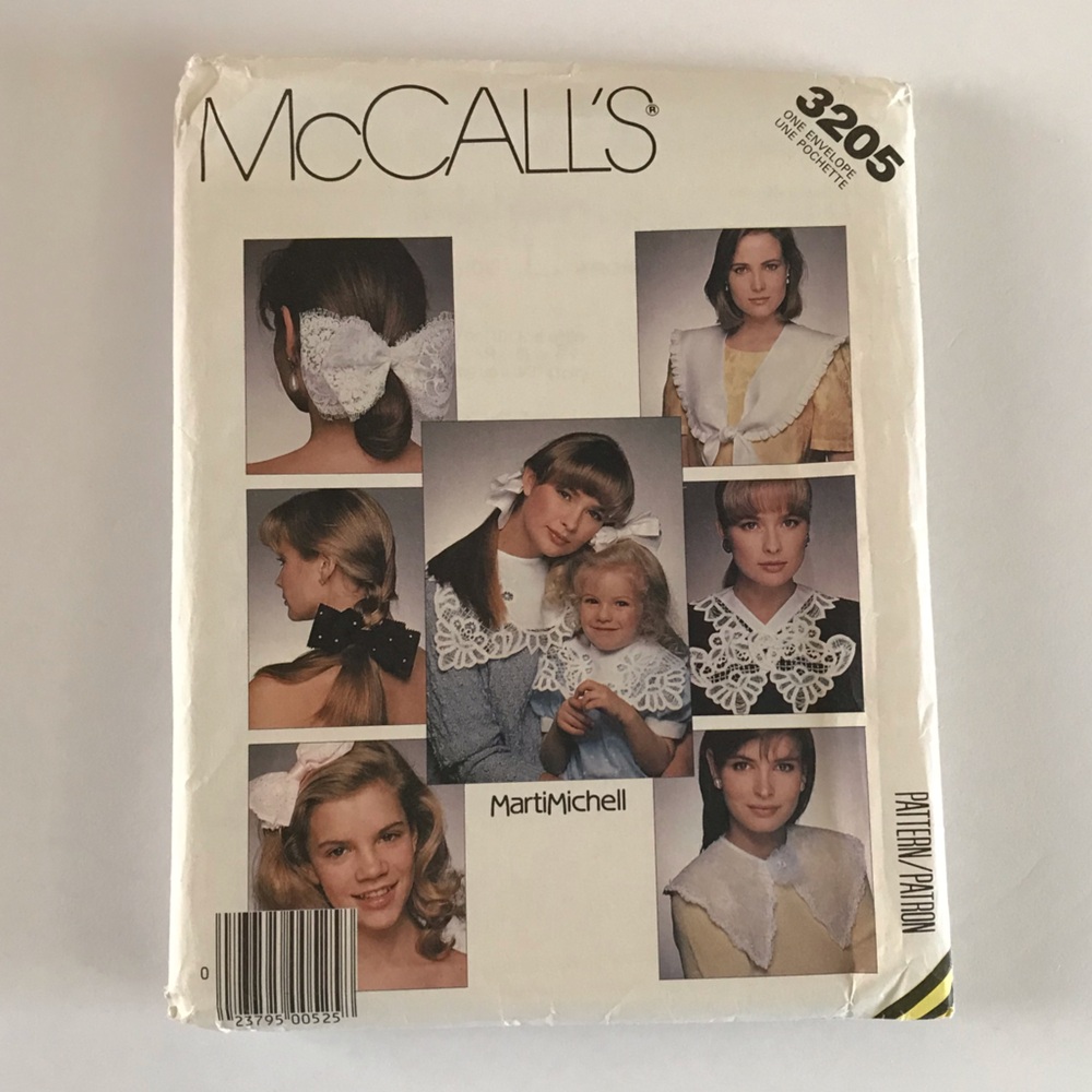 🧵3for12🧵 VTG McCall’s Pattern 3205 Child’s Misses’ Bows Collars